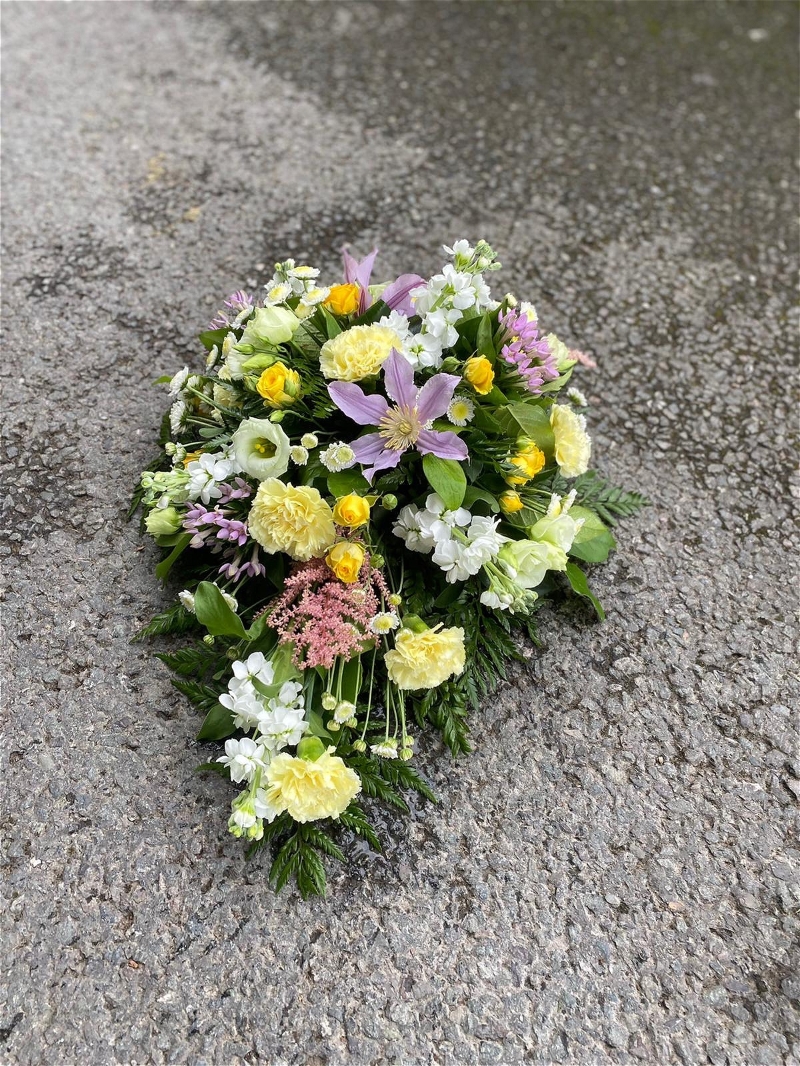 Mixed Fresh Flower Teardrop Spray