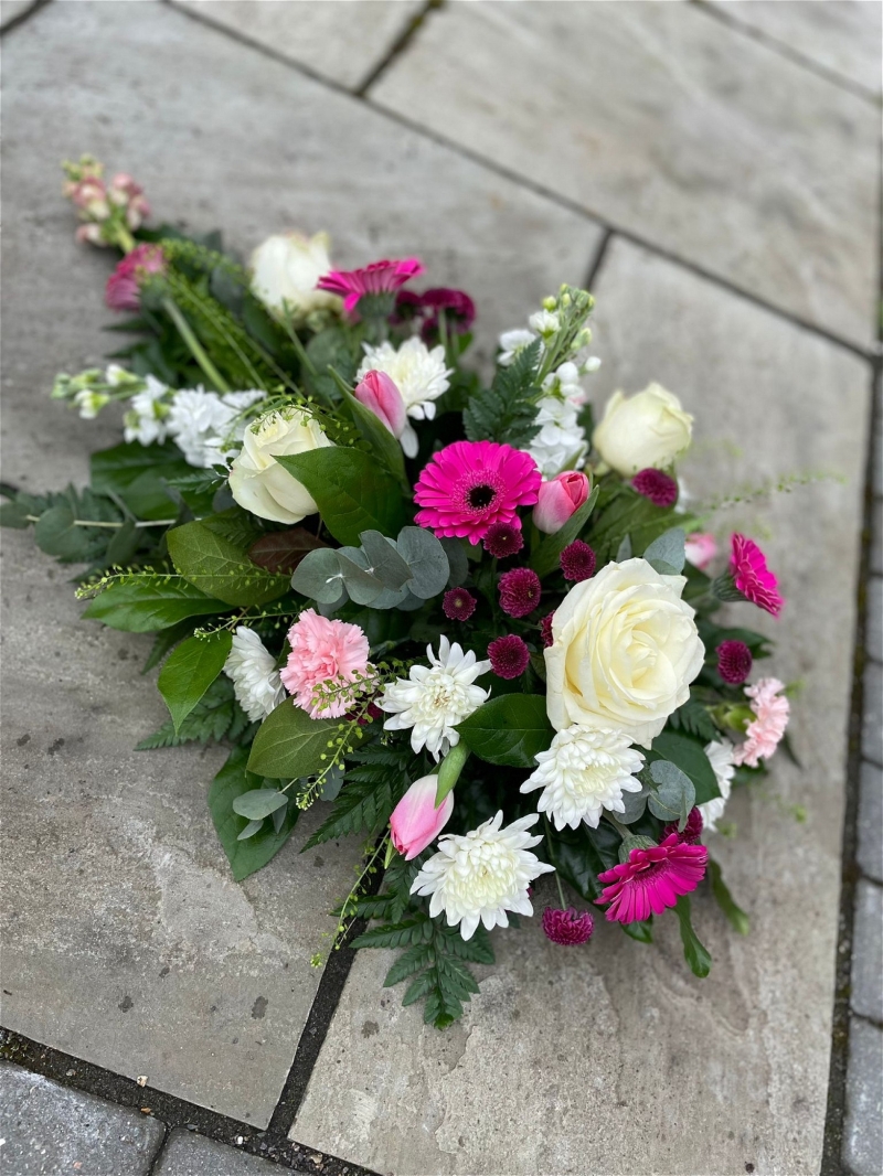 Mixed Fresh Flower Teardrop Spray