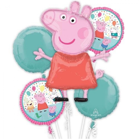 Peppa Pig Helium Balloon Bouquet